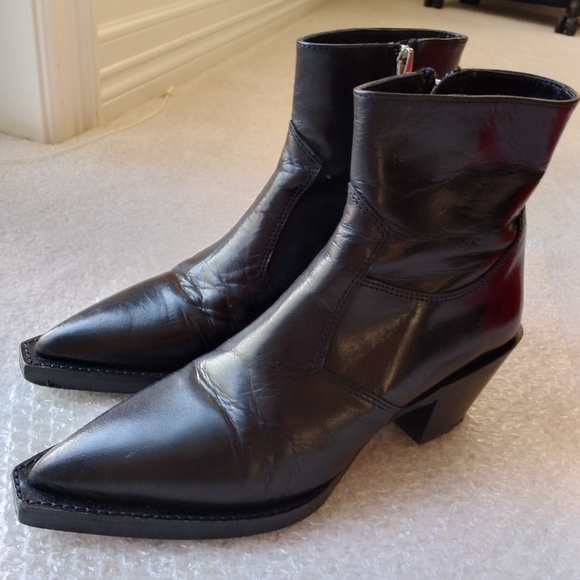 The Kooples Black Leather Boots - Picture 3 of 9